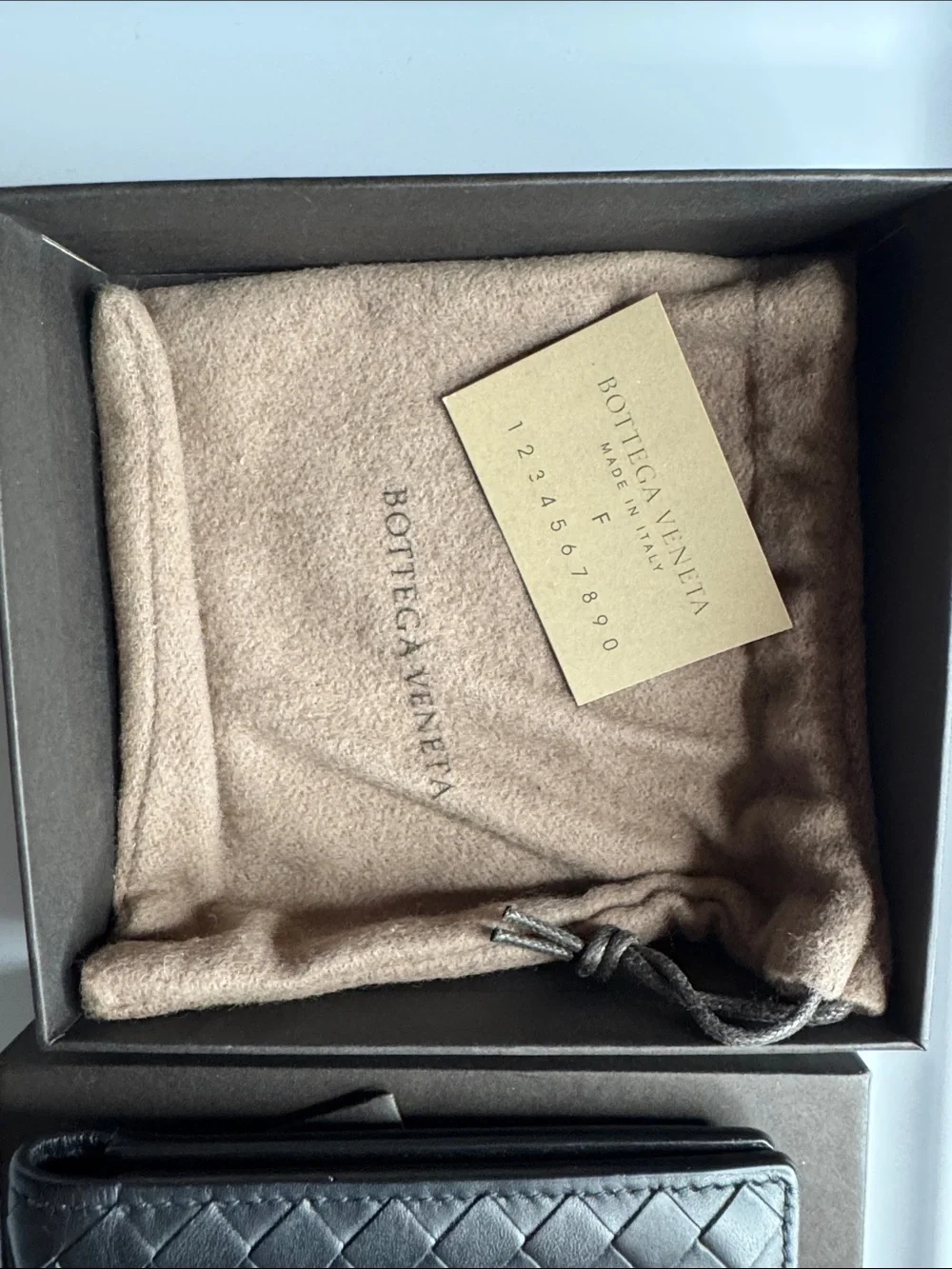 Bottega Veneta Black Intrecciato Leather Folded Card Holder
